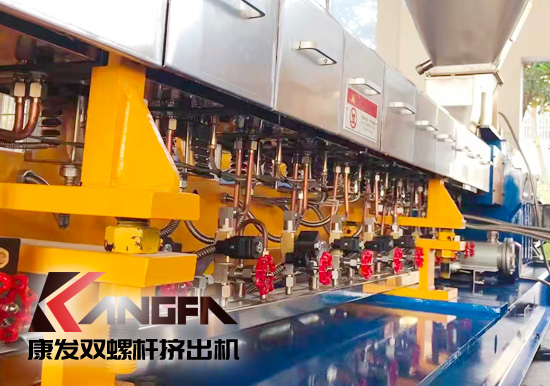 康發(fā)售后服務(wù)無止境！客戶水拉條JSH-75雙螺桿抽絲機(jī) 普通玻纖增強(qiáng)改性售后維保記